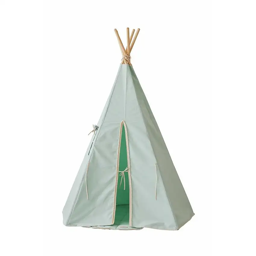 Tipi con pompons Moi Mili "Mint Fog"