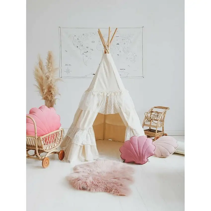 Tipi con volant per bambini Moi Mili "Shabby Chic"
