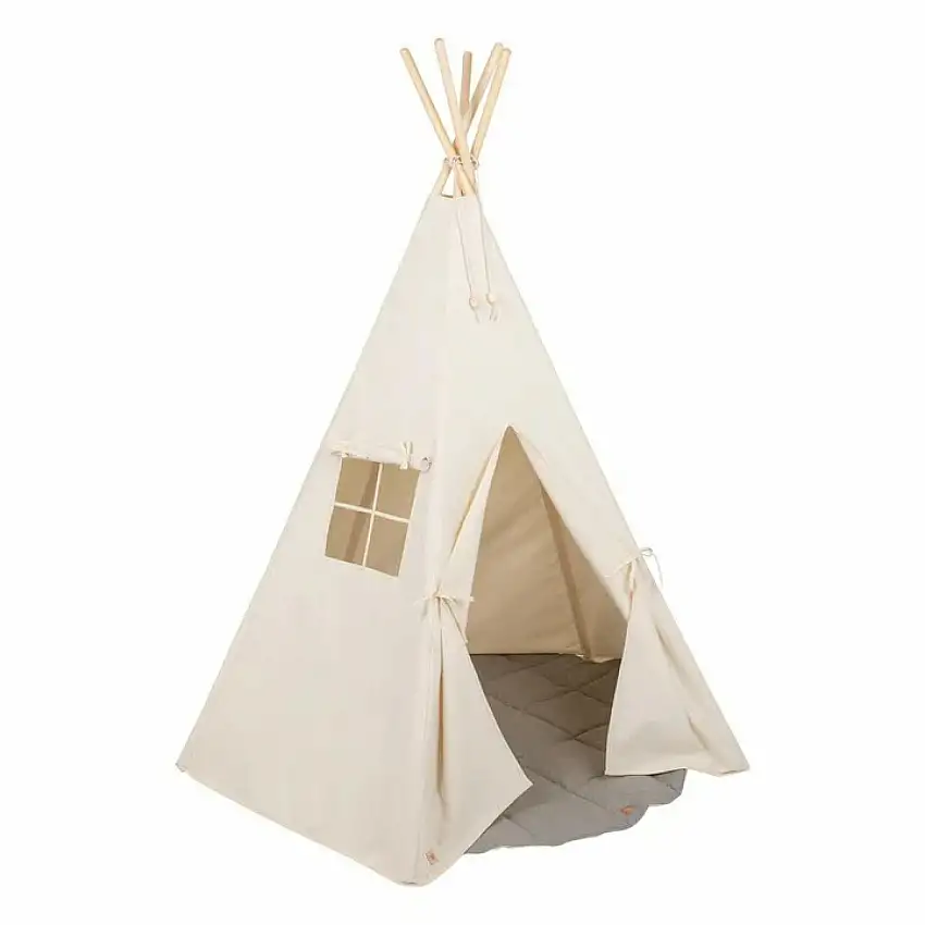 Set di teepee e tappeti per bambini Moi Mili "beige"