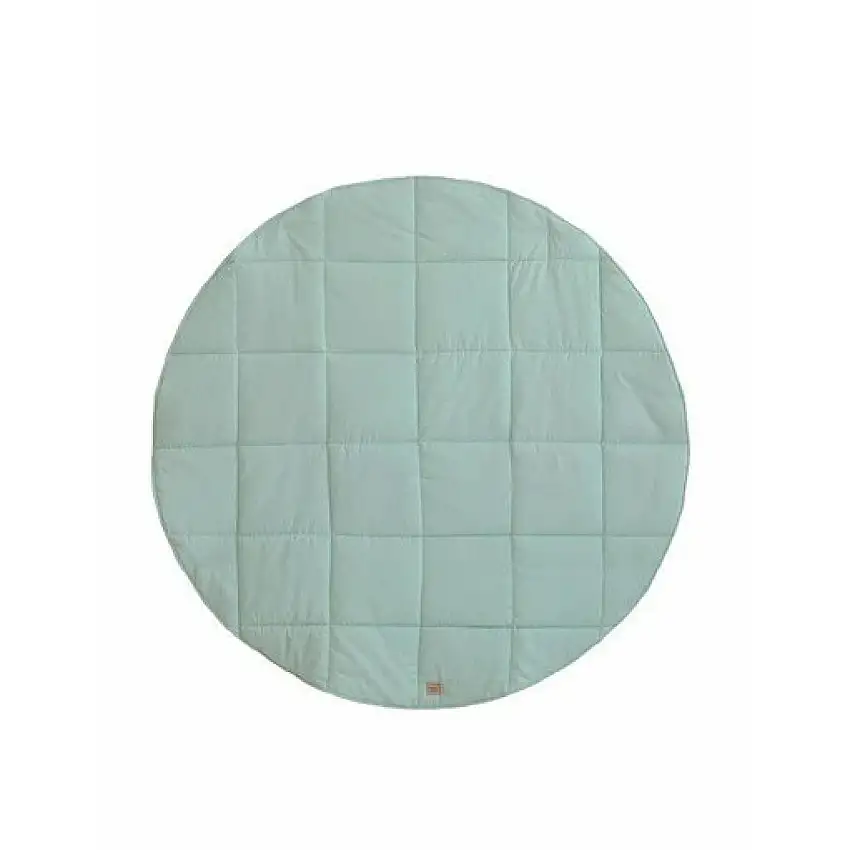 Tappeto rotondo in cotone per bambini Moi Mili "Gris et Menthe" [Misura 120x120 cm]