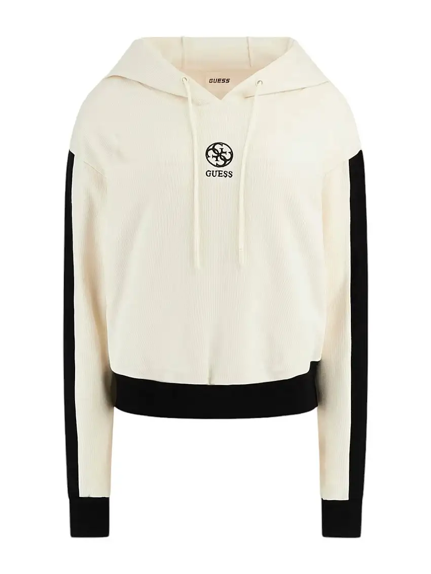 GUESS SPORT Women's Sweatshirt ELA HOODIE SWEATSHIRT V4YQ02 KCDN0 D001 White