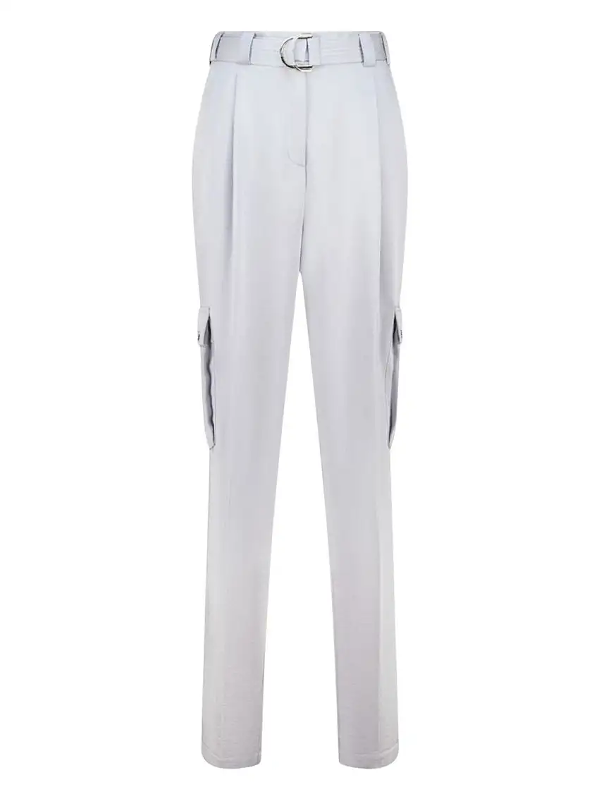 LIU JO BLACK Women's Trousers CA5341TS870 X0651 Gray sky