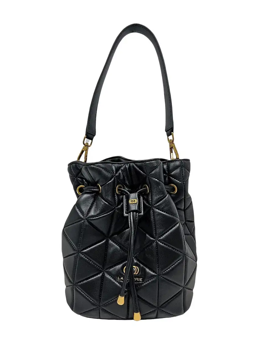 LA CARRIE Women's Bag 142P-MA-127-LEA BLA Black