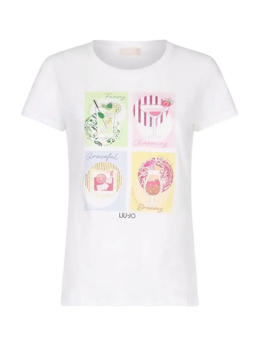 LIU JO WHITE Women's T-shirt WA5478J6410 M9642 White