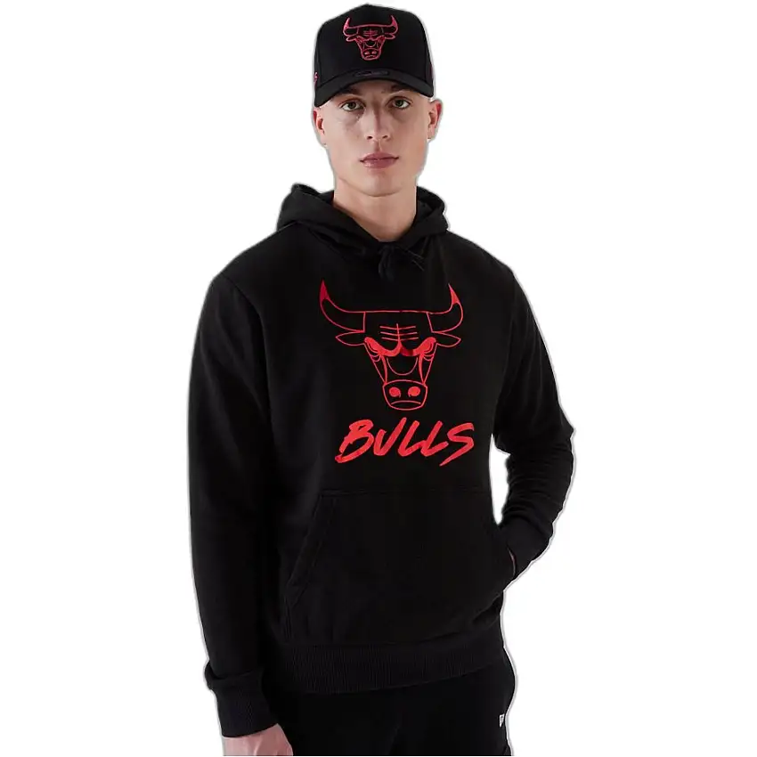 Felpa con cappuccio Chicago Bulls NBA Metallic PO