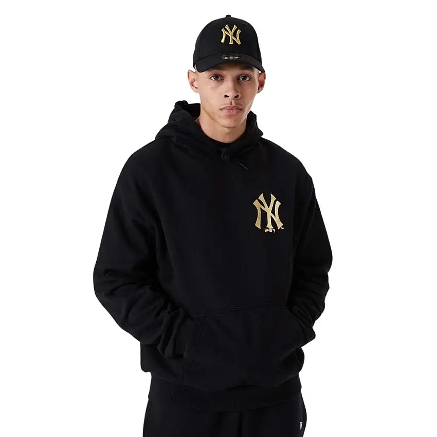 Felpa con cappuccio New York Yankees BP Metallic