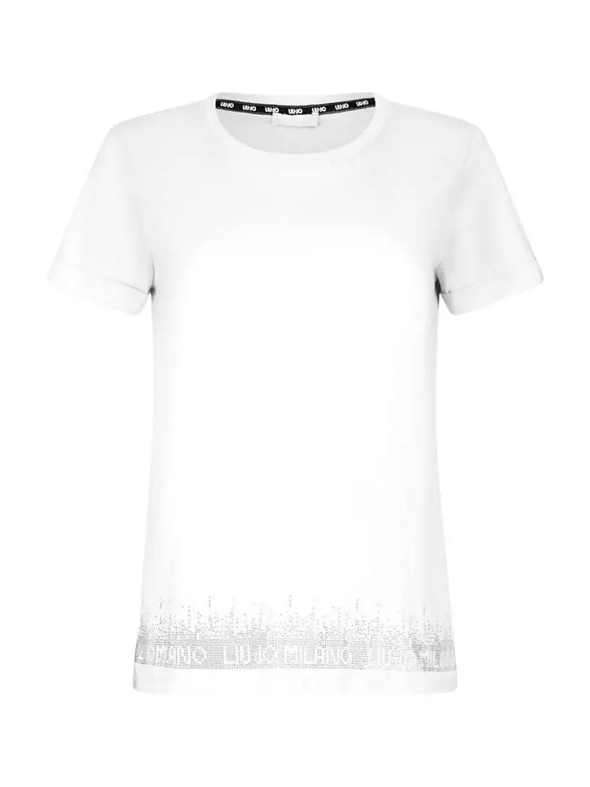 LIU JO SPORT Women's T-shirt TA5180JS923 M9311 Wh.milk/LiuJo edge