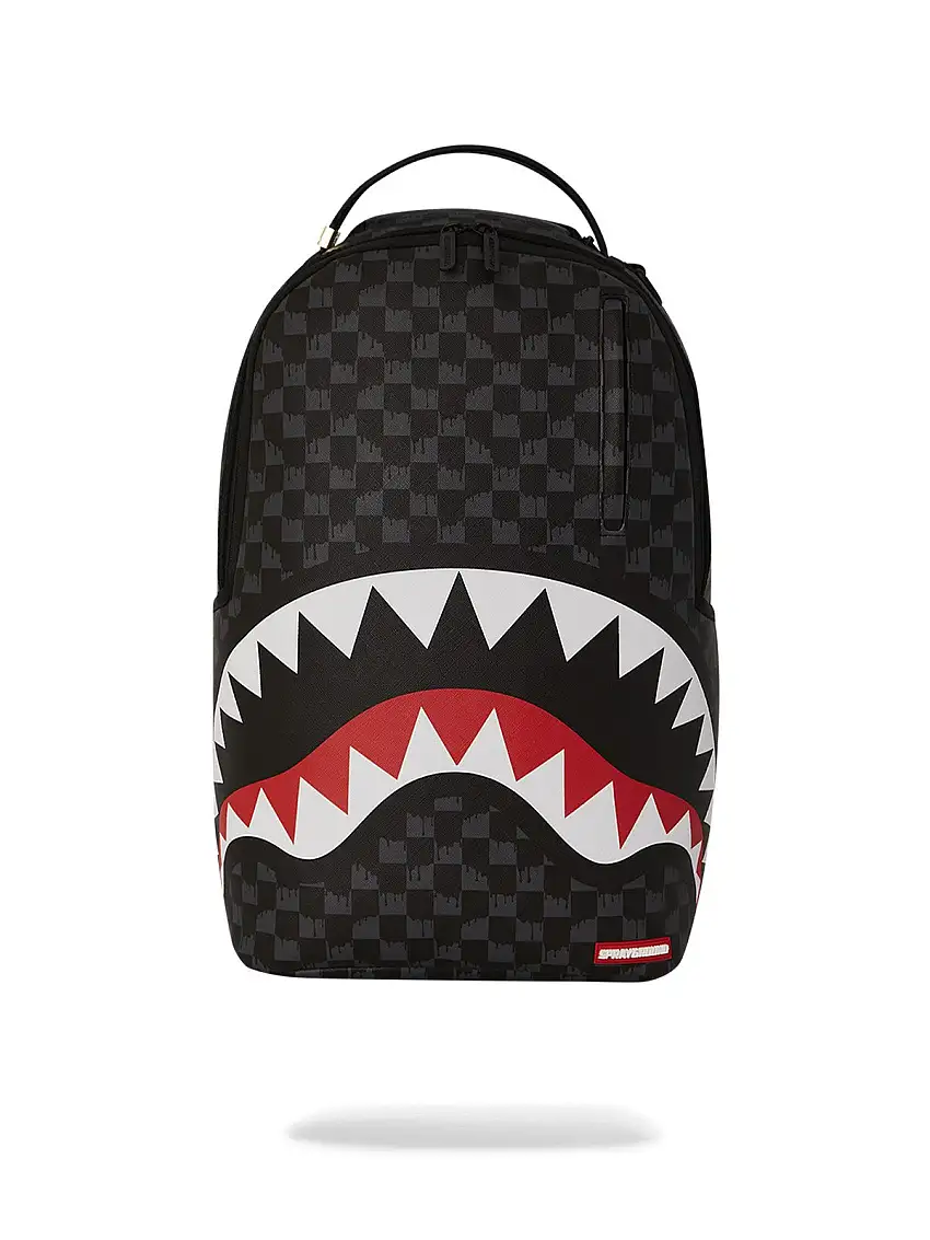 SPRAYGROUND Men's Backpack DRIP CHECK SHARK 910B6020NSZ Black