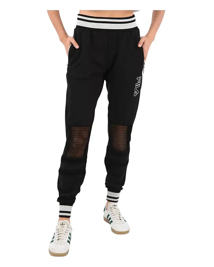 Jogger FILA ASUNA Donna Nero con Dettagli Logo | SS Look Sportivo