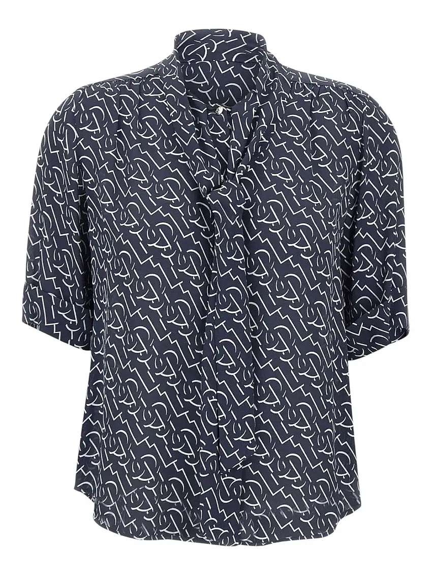 LIU JO BLACK Women's Shirt CA5216T5853 B1313 BLUE/WHITE