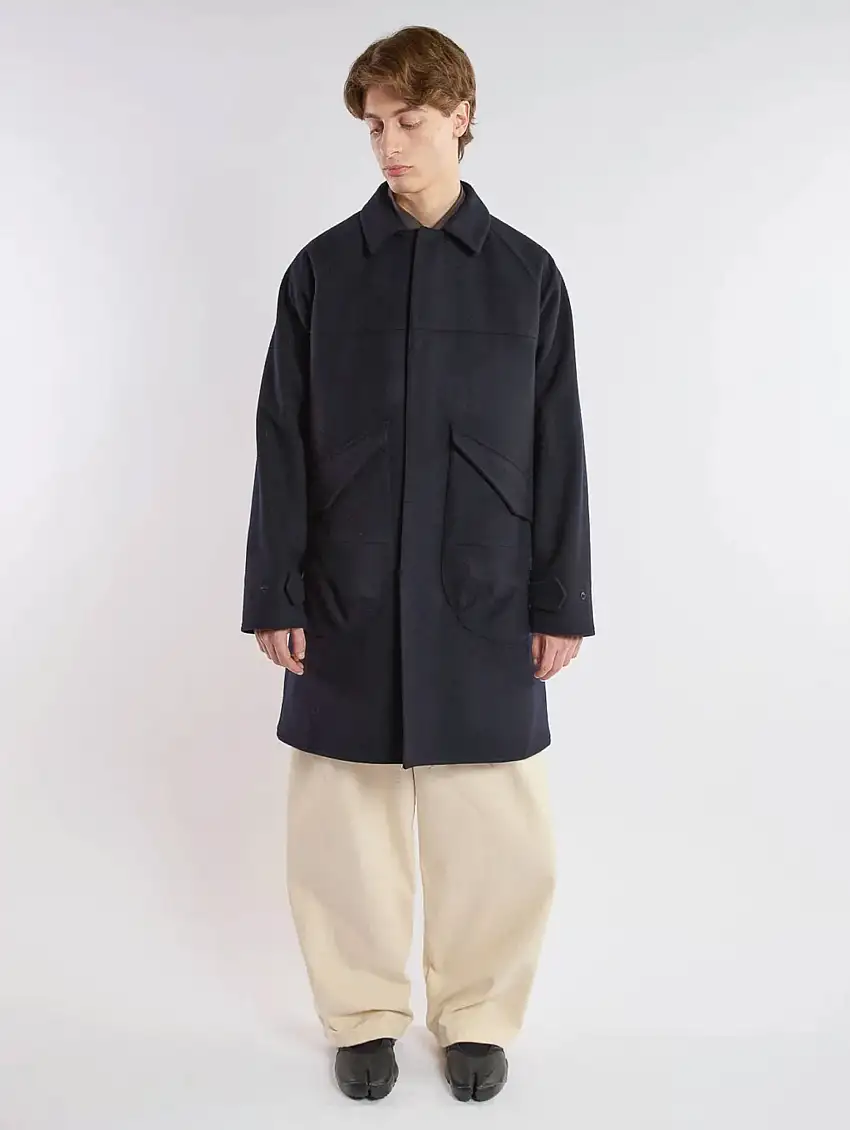 Cappotto Antipioggia Imbottito Blu