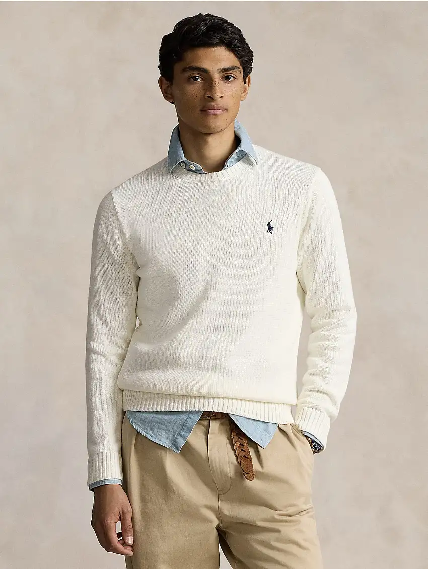 Maglia Girocollo Regular Fit Bianco