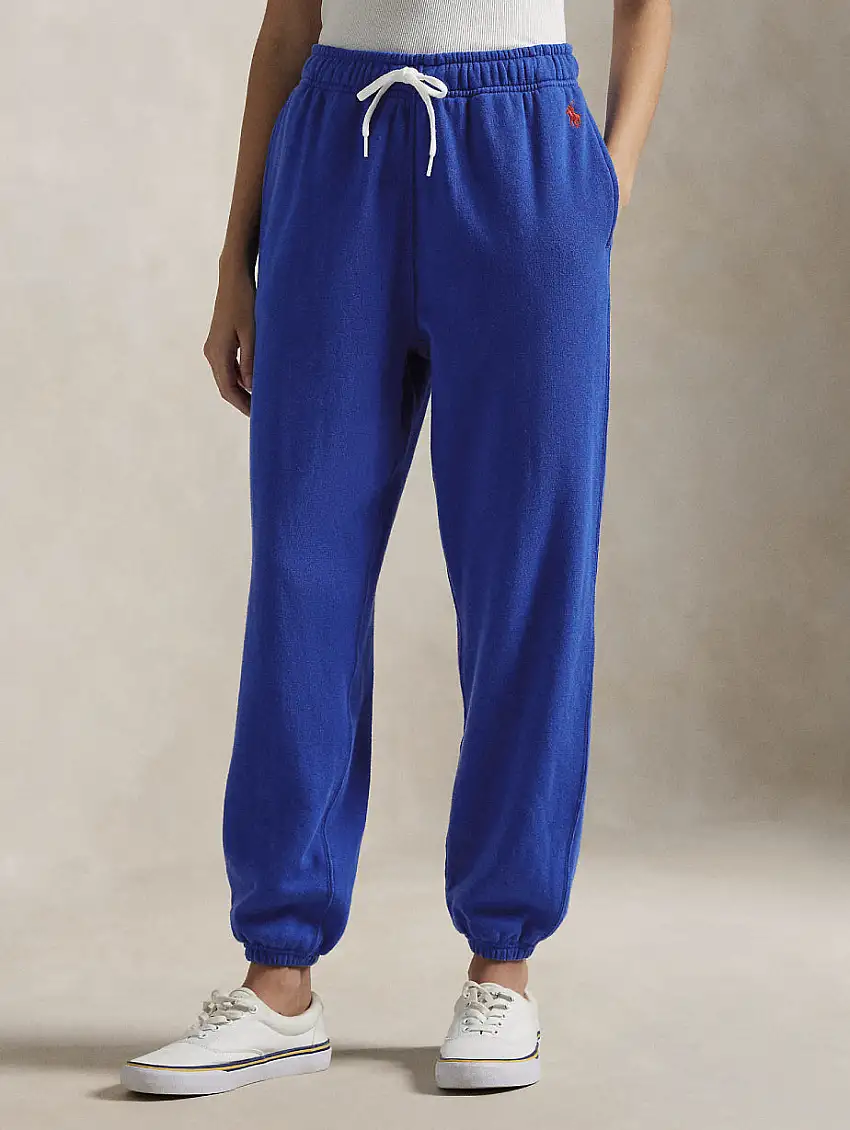 Pantaloni in Felpa Loopback Blu Saturno