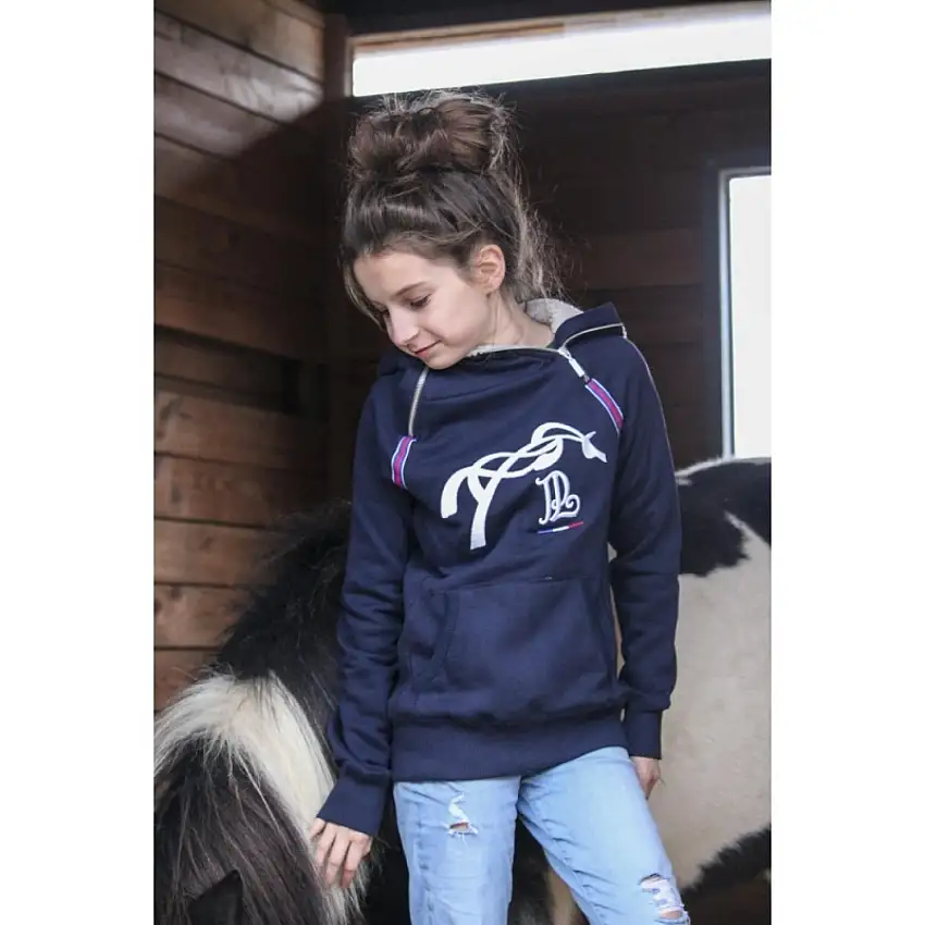 Felpa bambina con doppia zip Pénélope [Misura junior]