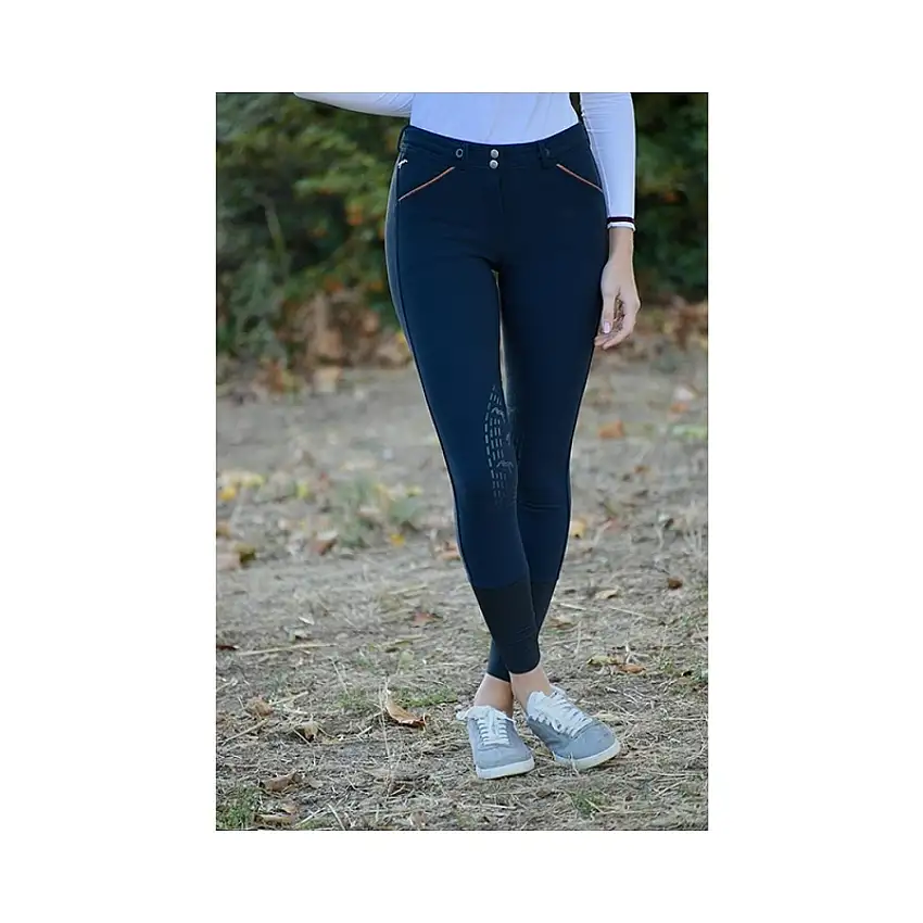 Pantaloni da equitazione da bambina con punto sella Pénélope