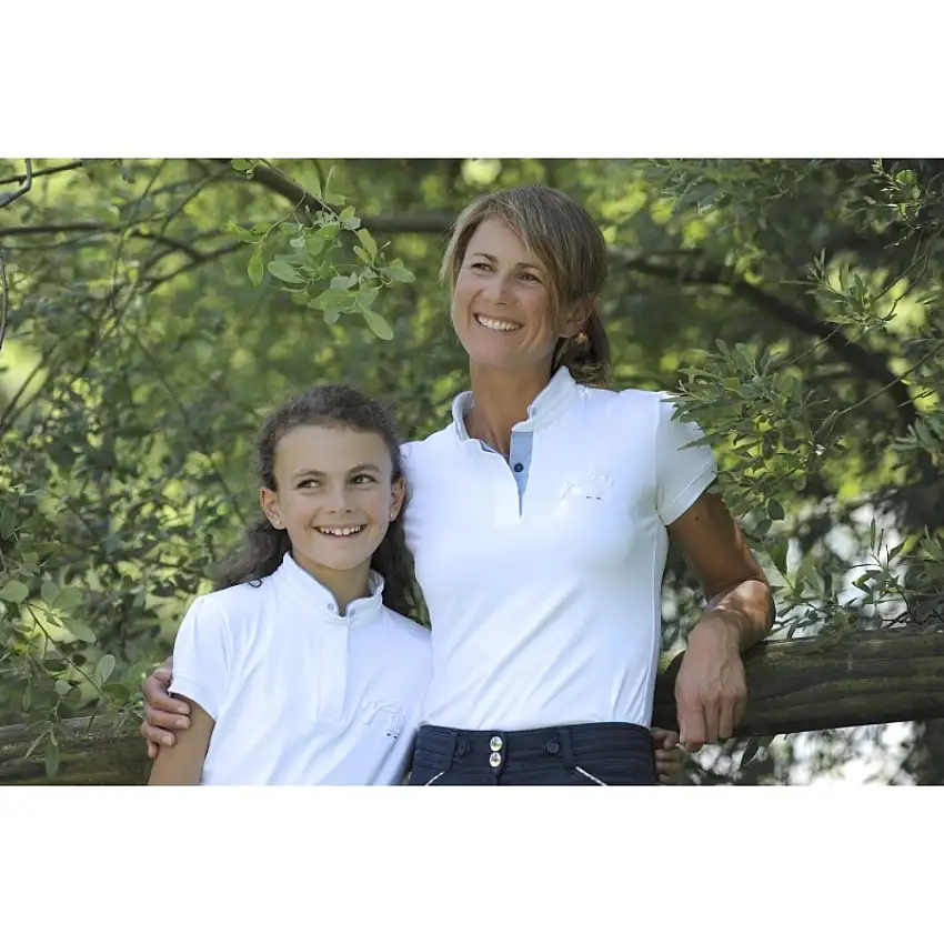 Polo da equitazione a maniche corte da donna Pénélope Madrid