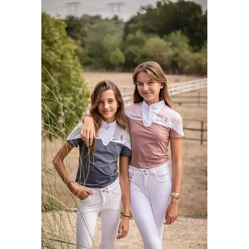 Polo da equitazione per bambina Pénélope Indyshow [Misura 14 anni]