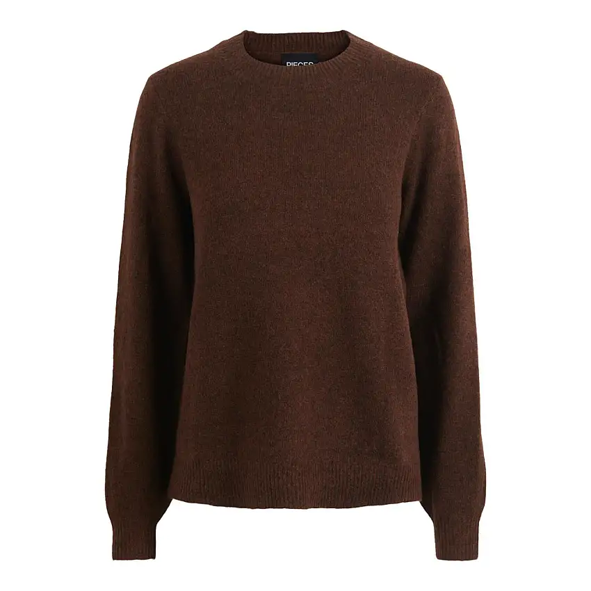 Maglione donna in lana con scollo a o Pieces Janita