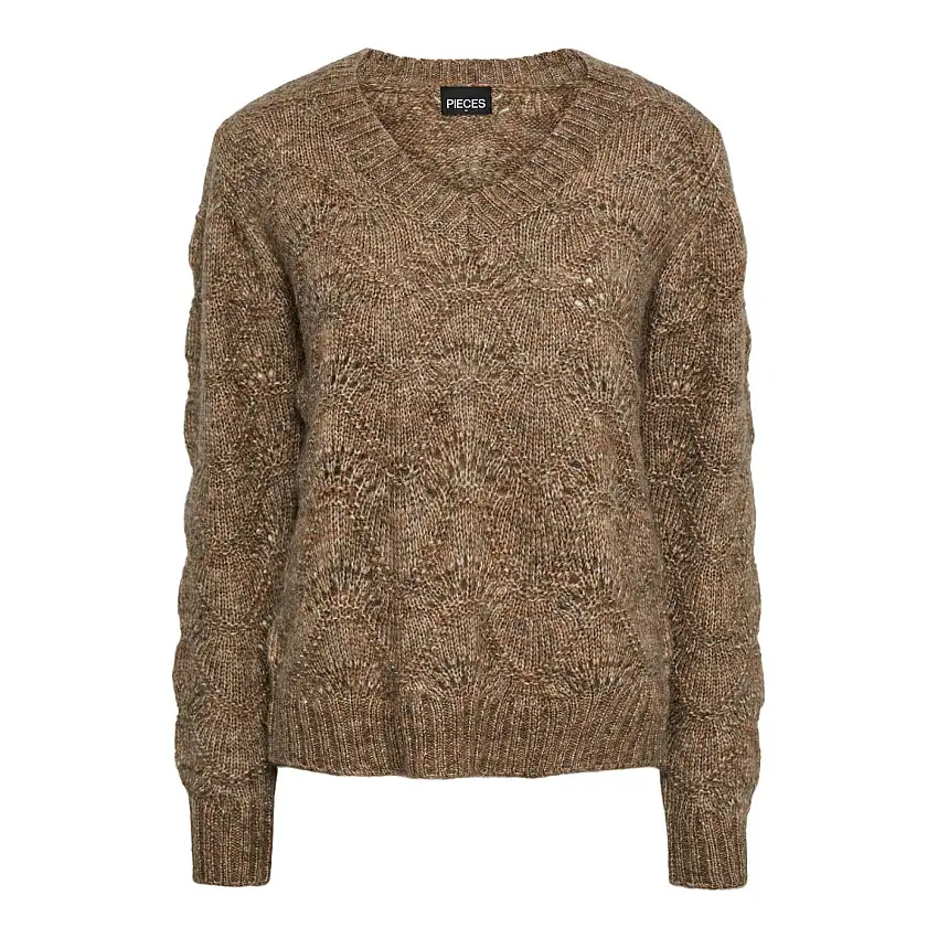 Maglione da donna con scollo a V Pieces Bibbi