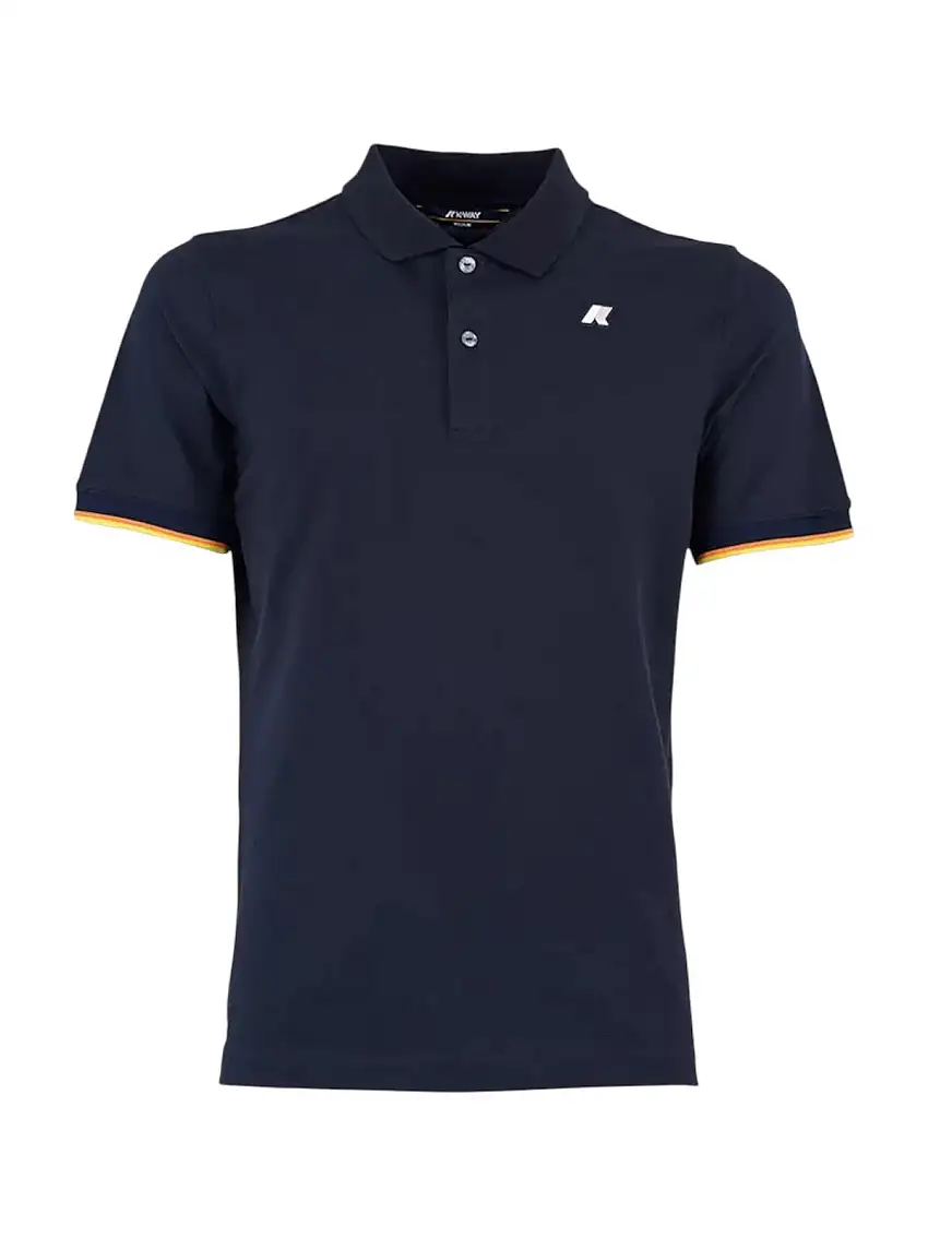 K-WAY Men's Polo Shirt VINCENT PIQUE K1125BW K89 Blue
