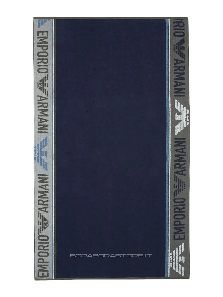 EMPORIO ARMANI Men's Beach Towel 231764 4R447 06935 Blue