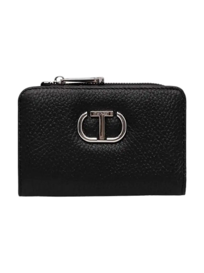 TWINSET Women's Wallet BUCKLE LEATHER 242TB7017 00006 Black