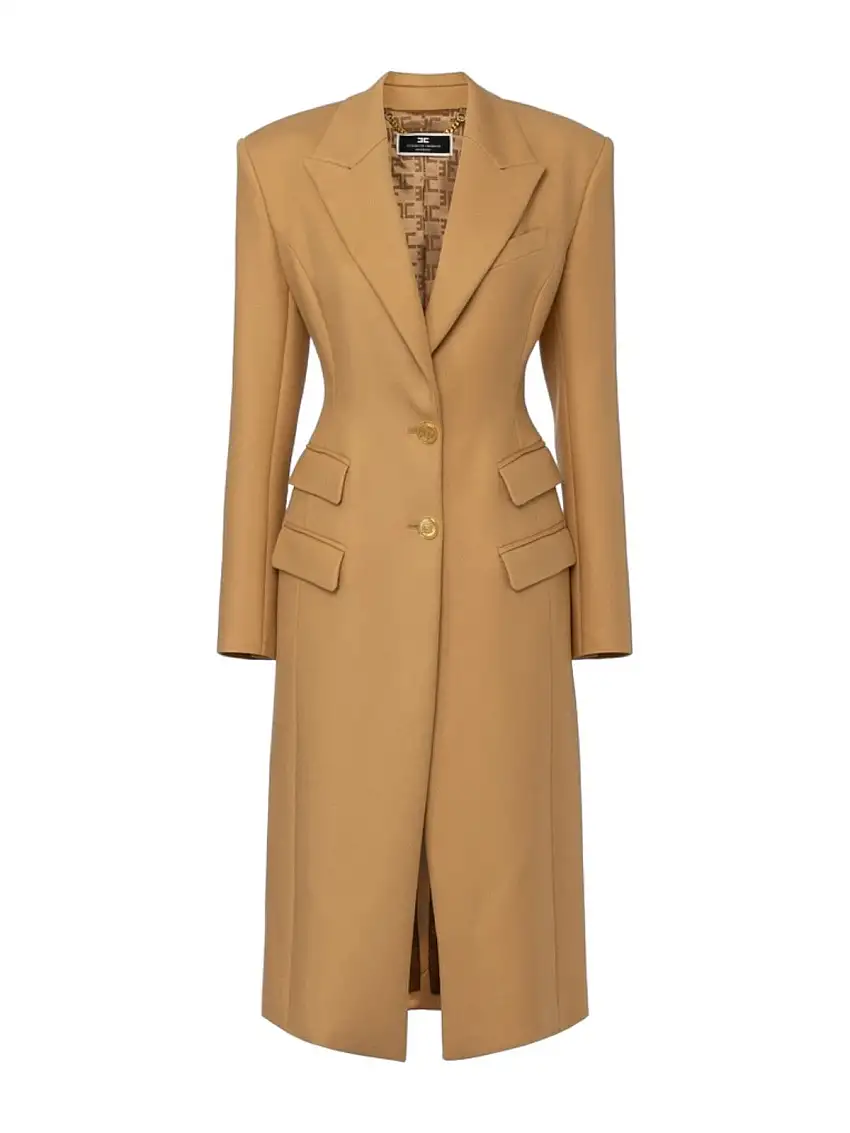 ELISABETTA FRANCHI Women's Coat CP00146E2 CG4 Brown