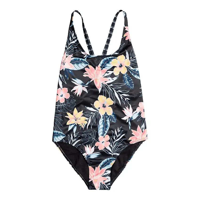 Costume da bagno 1 pezzo per bambina Roxy Flowers Addict