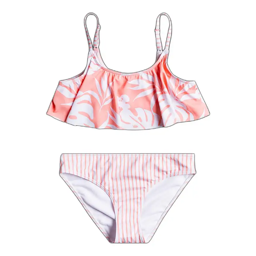 Costume da bagno 2 pezzi per bambina Roxy Flowers Addict Flutter