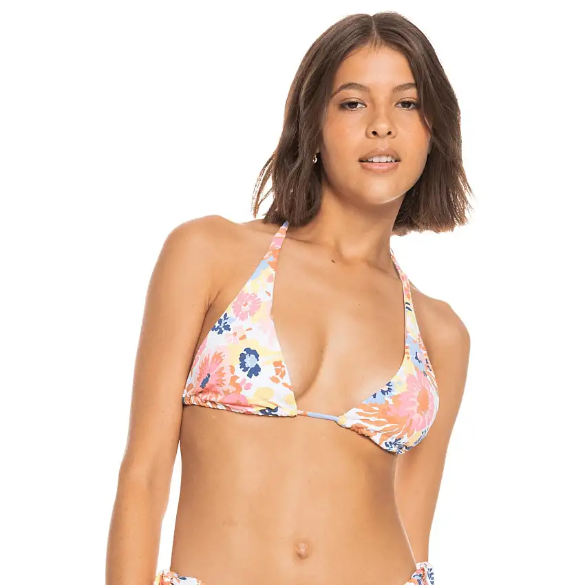 Top costume da bagno donna Roxy Pt Beach Claics Tiki Elongat