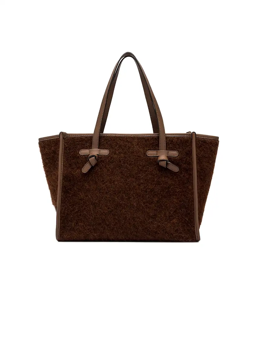 Borsa a Spalla in Mohair Ruggine