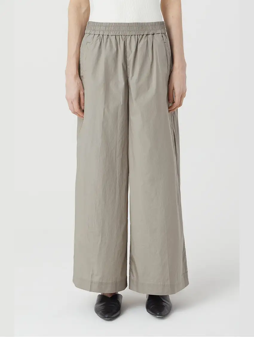 Pantaloni con Gamba Ampia Verde