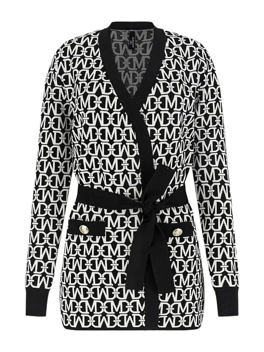 MARCIANO Women's Cardigan Mati Allover Jacquar 4YGR19 5036Z FJ42 Black