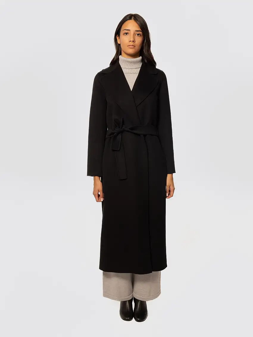 Cappotto Lungo a Vestaglia Poldo Nero