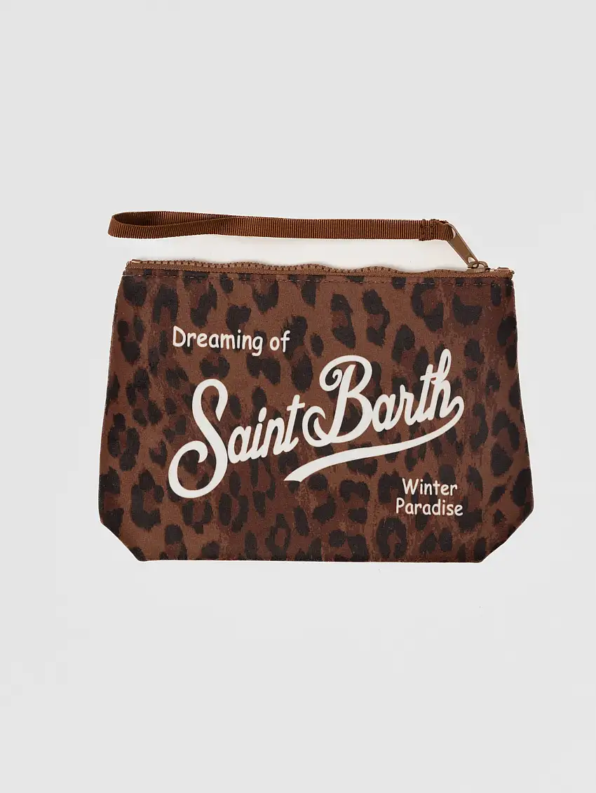 Pochette Soffice al Tatto Animalier Marrone