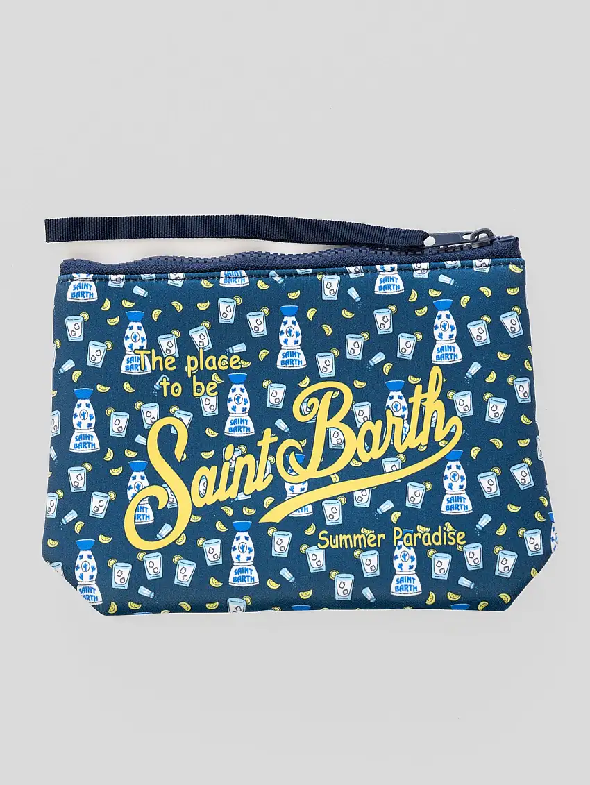 Pochette in Neoprene con Stampa Tequila Classic Blu