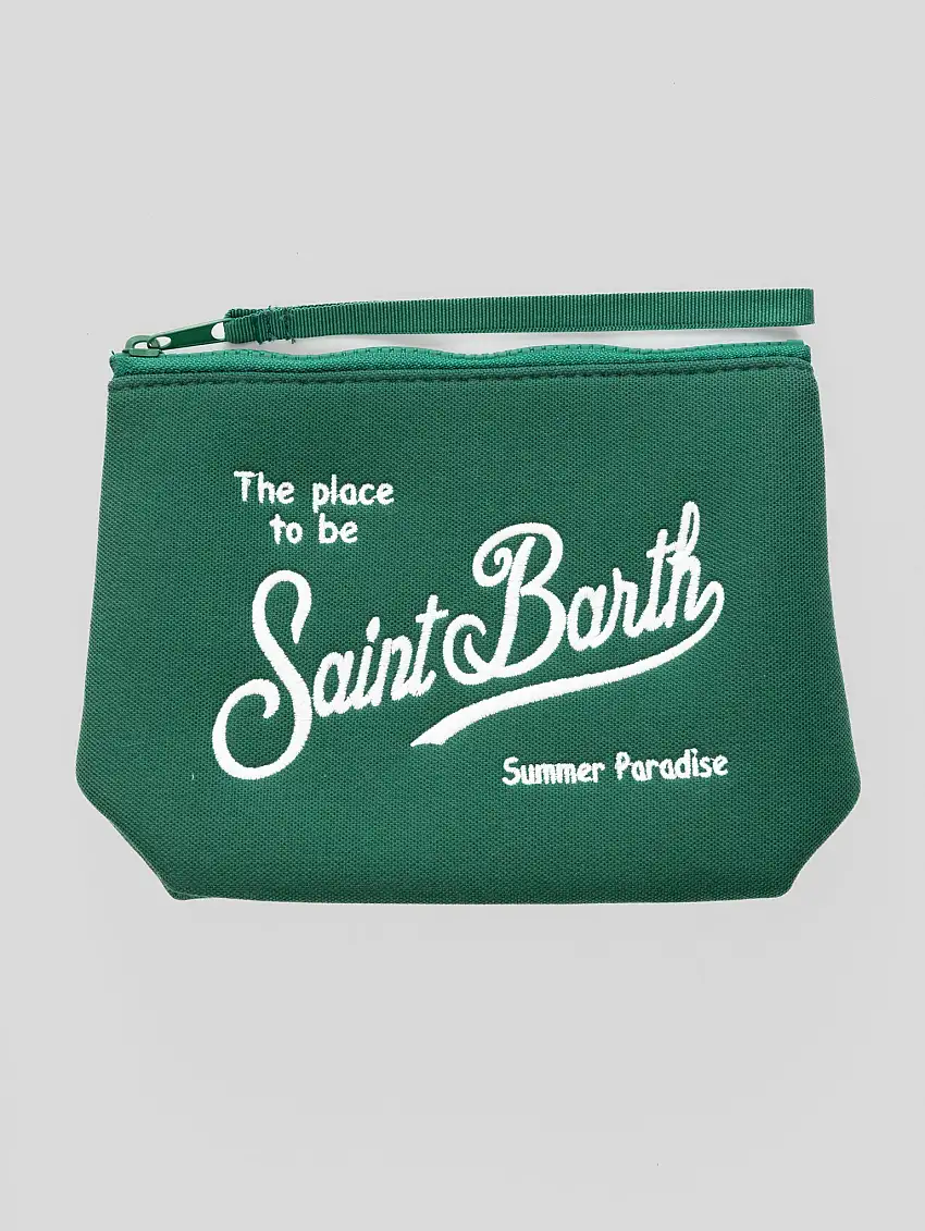 Pochette in Neoprene Piquet Verde