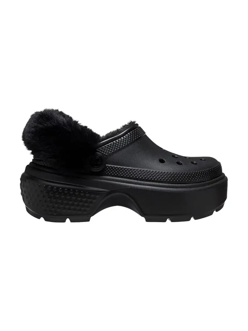 CROCS Women's Stomp Lined Clog Slipper 208546 BLK Black