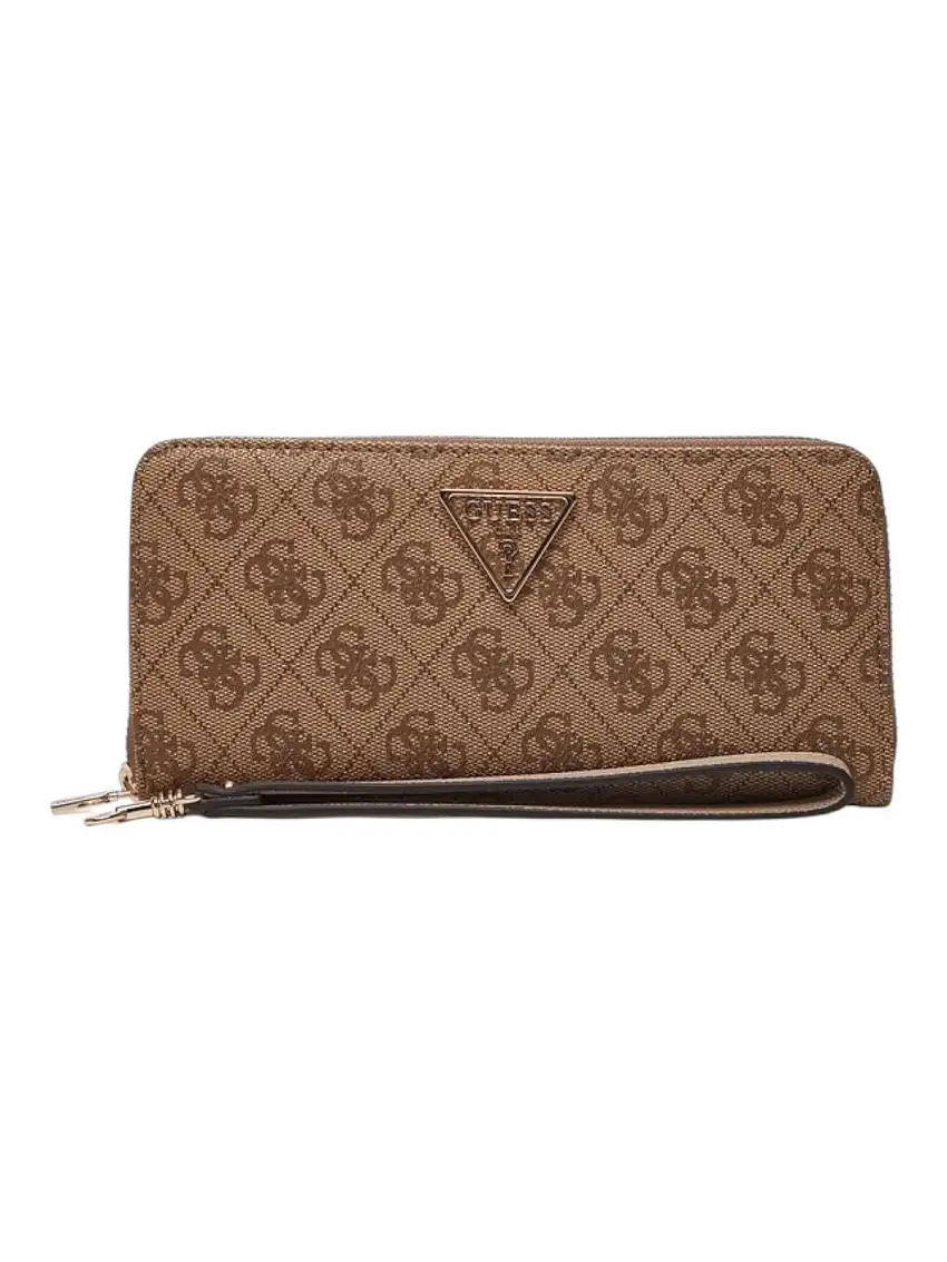 GUESS Women's Wallet LAUREL SLG LARGE ZIP AROUND SWSG85 00146 LTL Brown