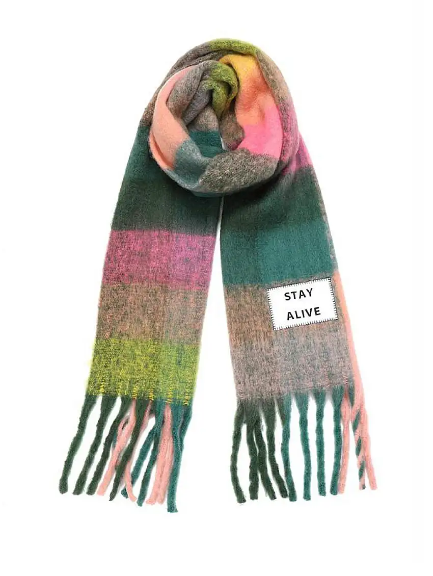 Maxi sciarpa Stay Alive Multicolore