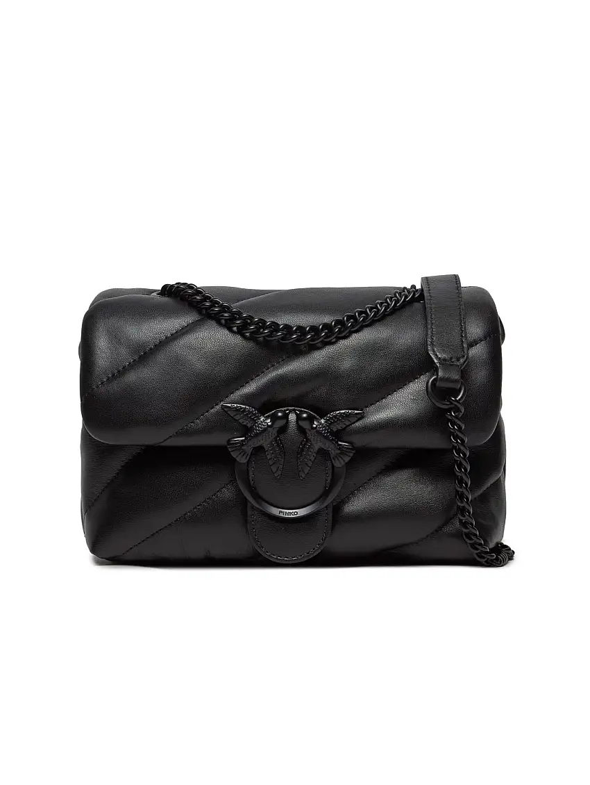 Borsa Mini con Logo in Tono Nero