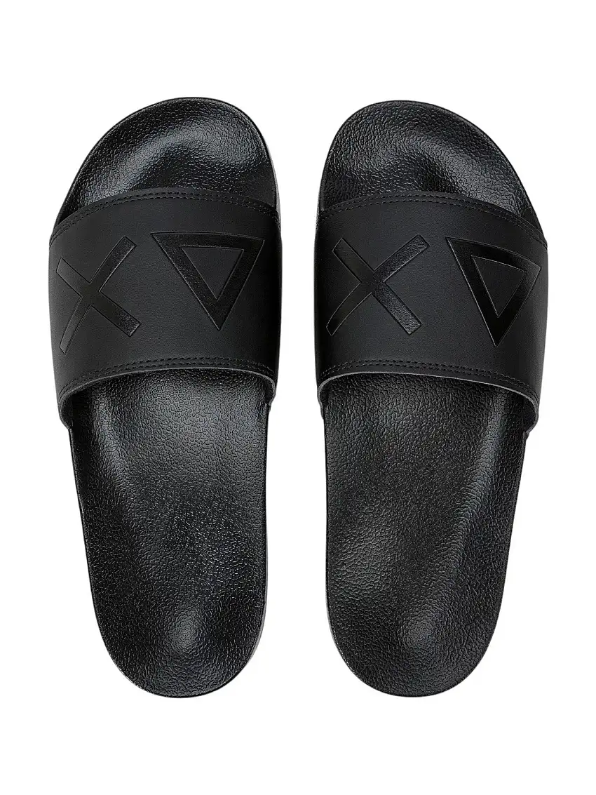 SUN68 Men's Slippers Logo X35102 11 Black