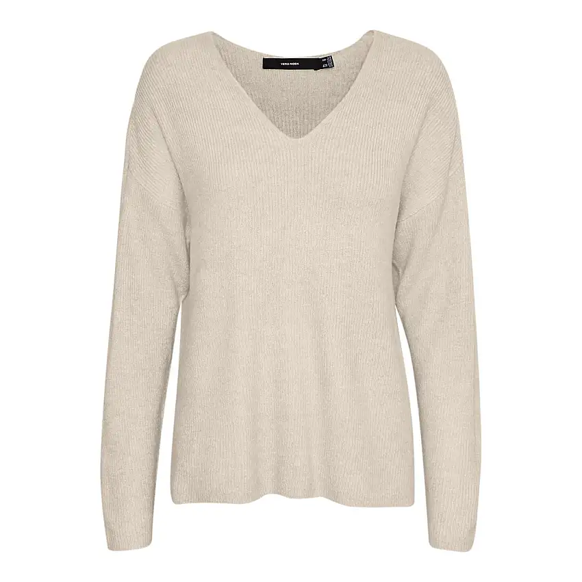 Maglione donna con scollo a V Vero Moda Crewlefile