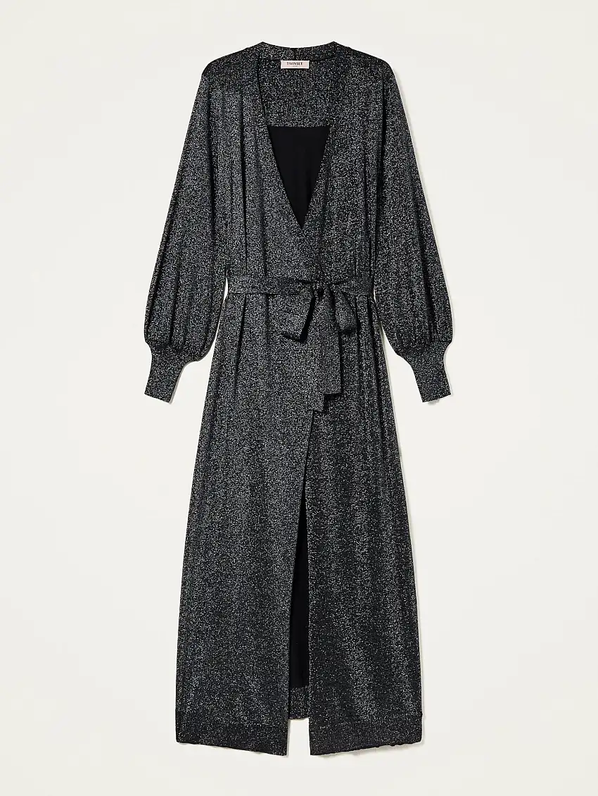 Abito Lungo Cache Coeur in Maglia Nero