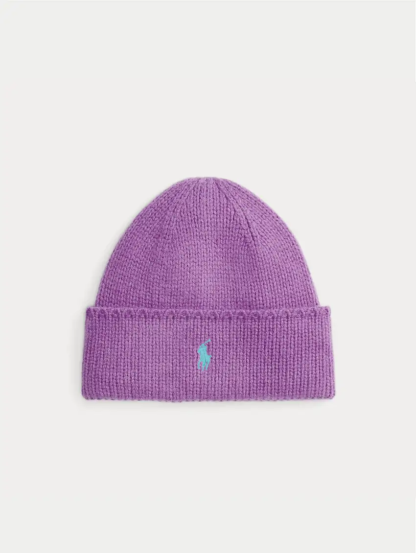 Cappello in Lana Merino Extrafine Viola