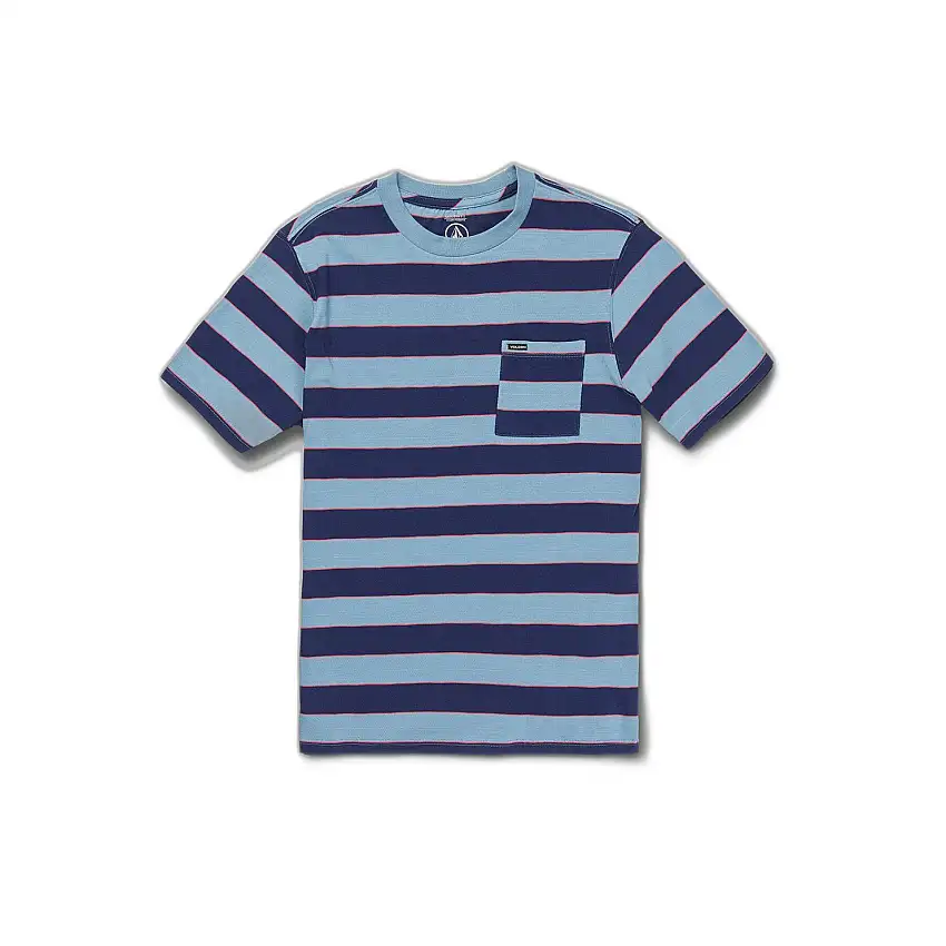 T-shirt con scollo rotondo e righe Volcom Maxer