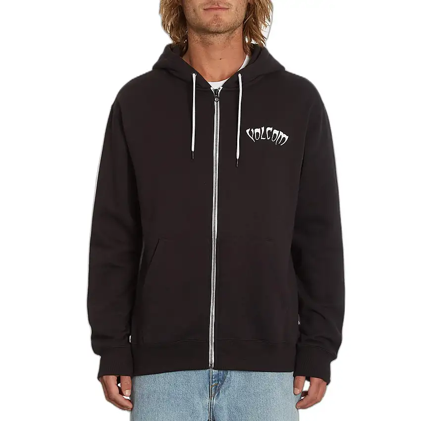 Felpa in pile con zip a cappuccio Volcom Extends
