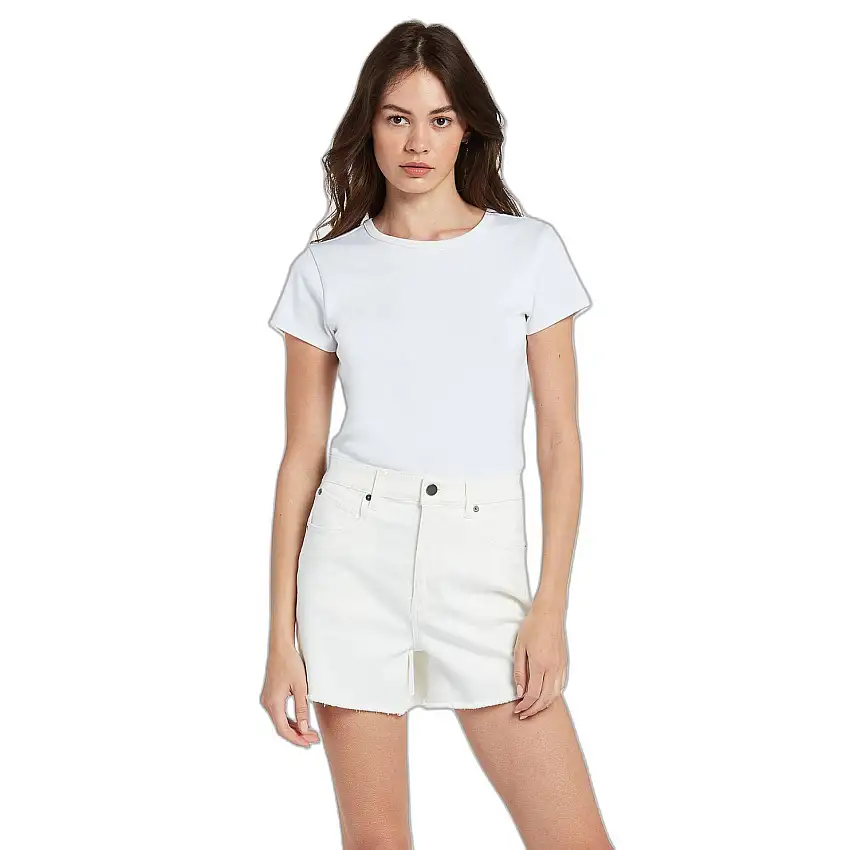 Pantaloncini di jeans a vita alta da donna Volcom Stn Step