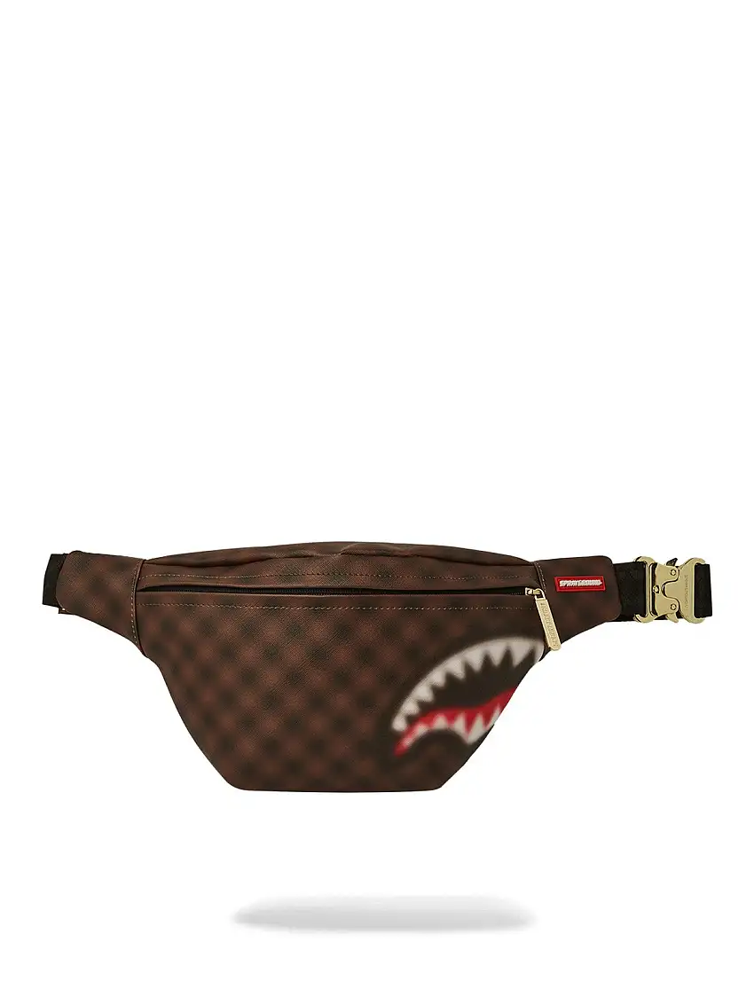 SPRAYGROUND Men's Bum Bag SHARKS IN PARIS BLUR SAVVY CROSSBODY 910B6850NSZ Brown