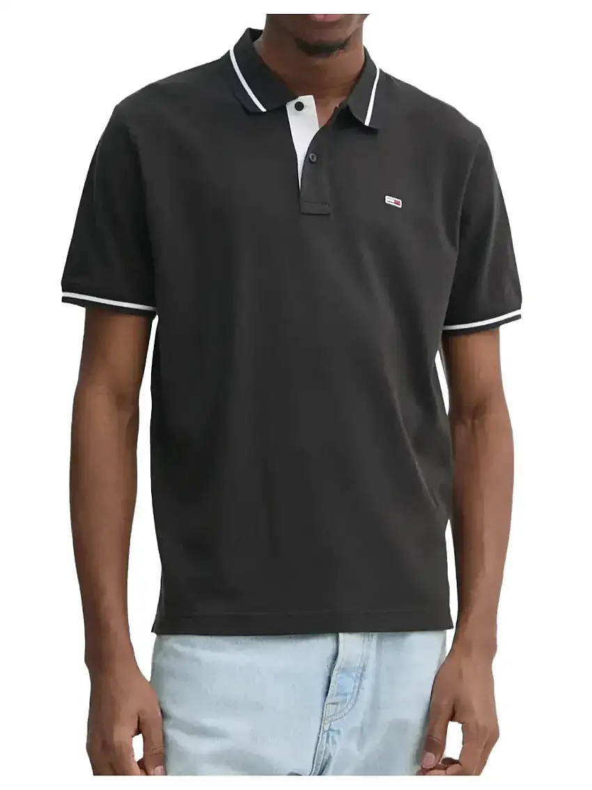 Tommy Hilfiger Men's Polo Shirt - Short Sleeve Polo - Grey